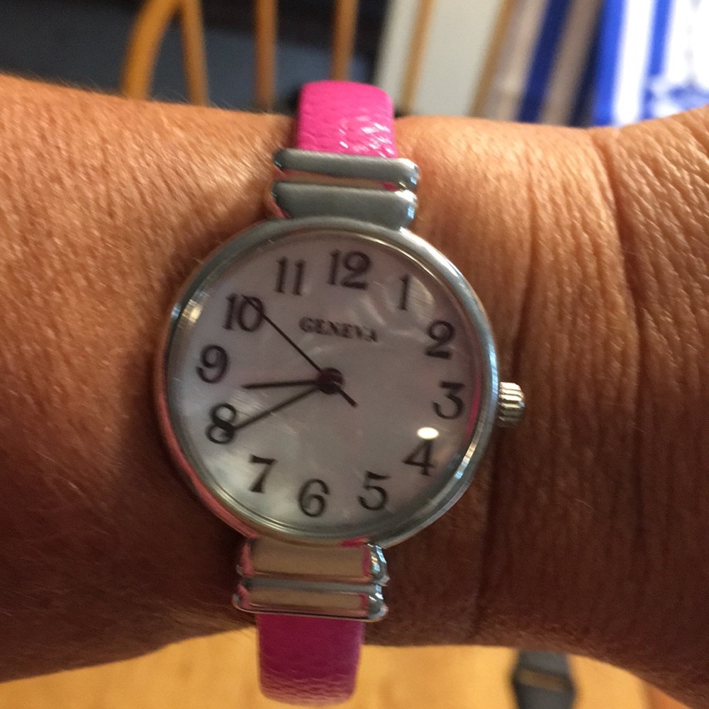 Geneva pink watch